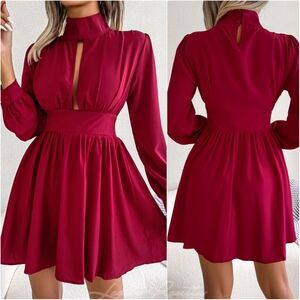 Bold and Flirty Turtleneck Mini Dress